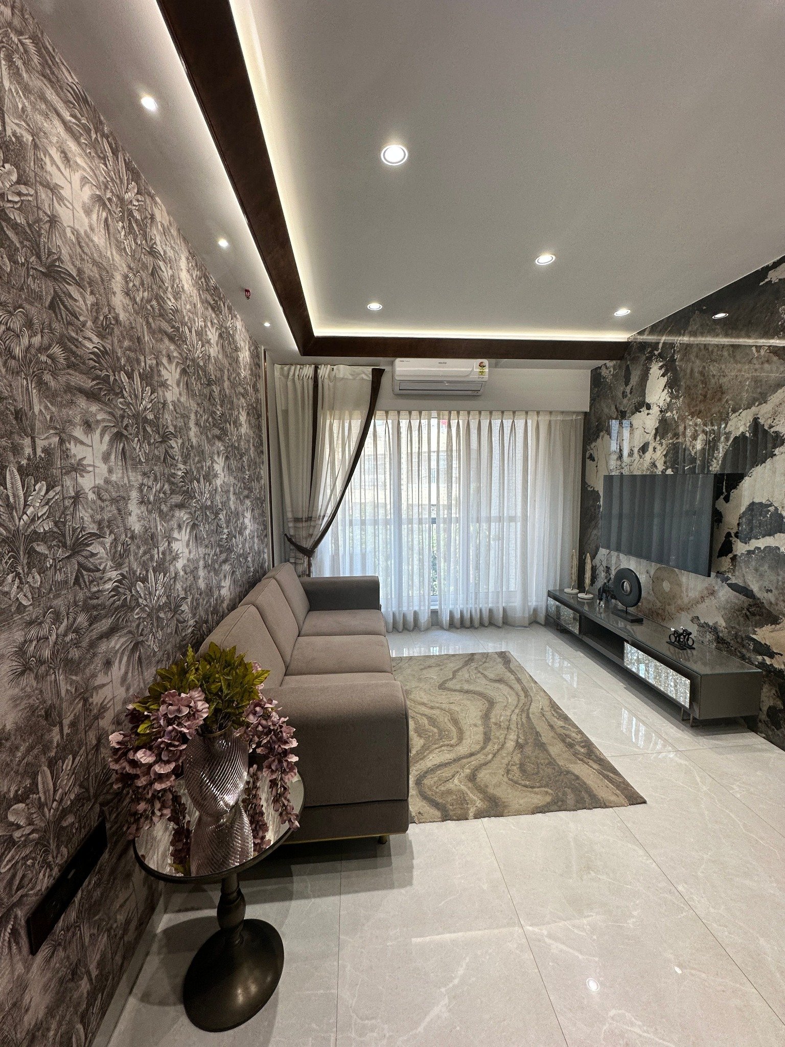 Modern 2 BHK living room